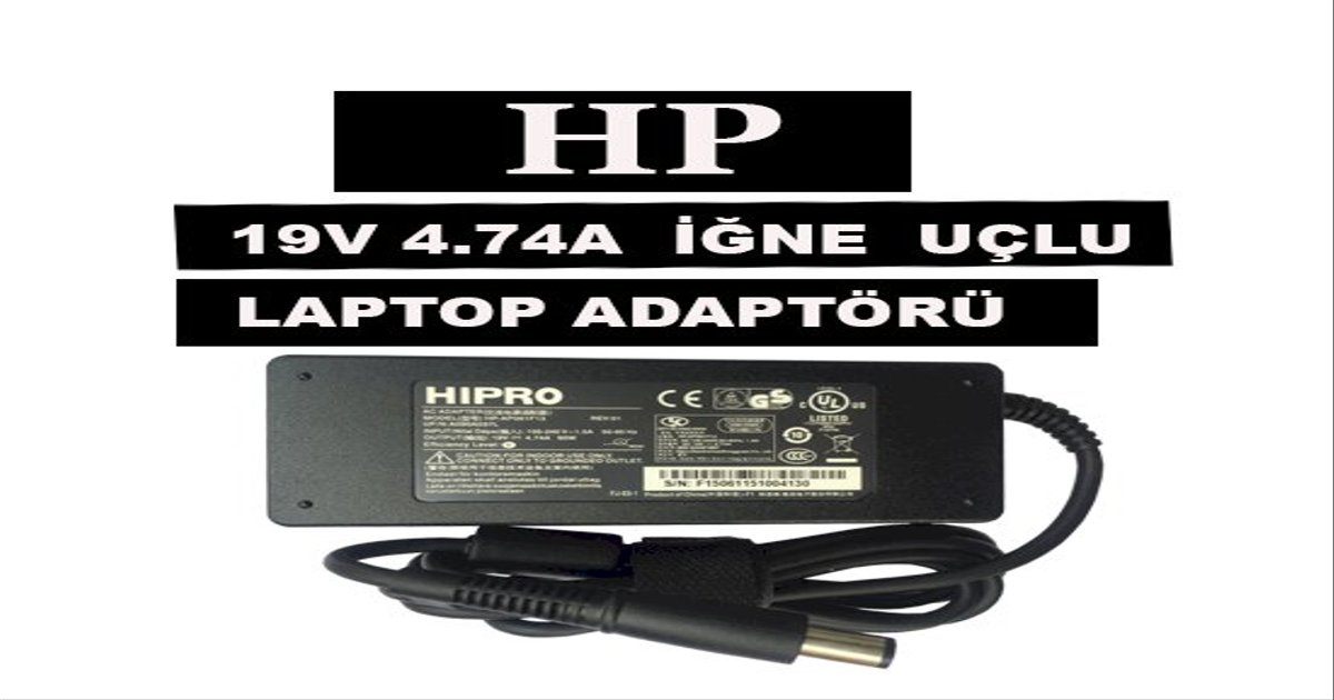 HP 19V 4.74A 90W 7.5x5.0mm iğne uçlu Orjinal Laptop Adaptörü & Şarj Aleti