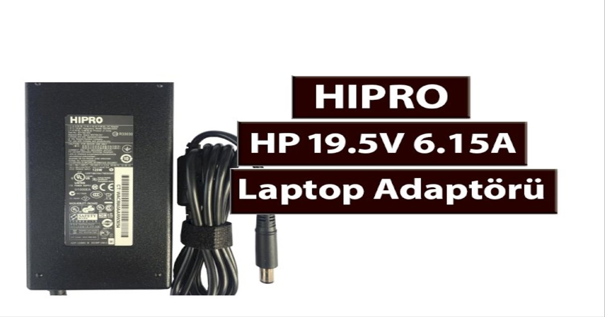 HP 19.5V 6.15A 120W Orjinal Laptop Adaptörü (iğneli)