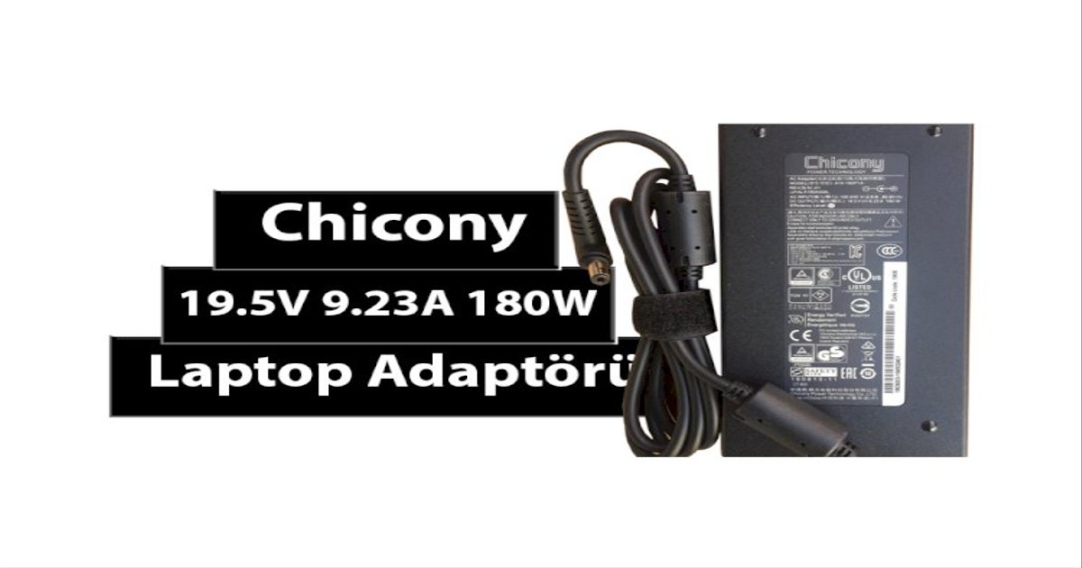 Chicony 19.5V 9.23A 180W Standart Uçlu ORJINAL Laptop Adaptörü & Şarj Cihazı (Orjinal)